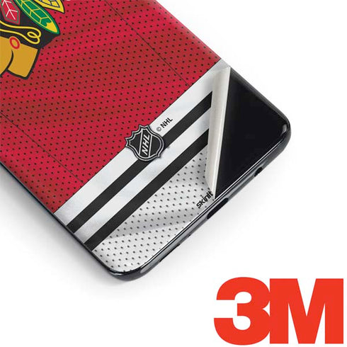 NHL Blackhawks Red Stripes Galaxy S9 Skin